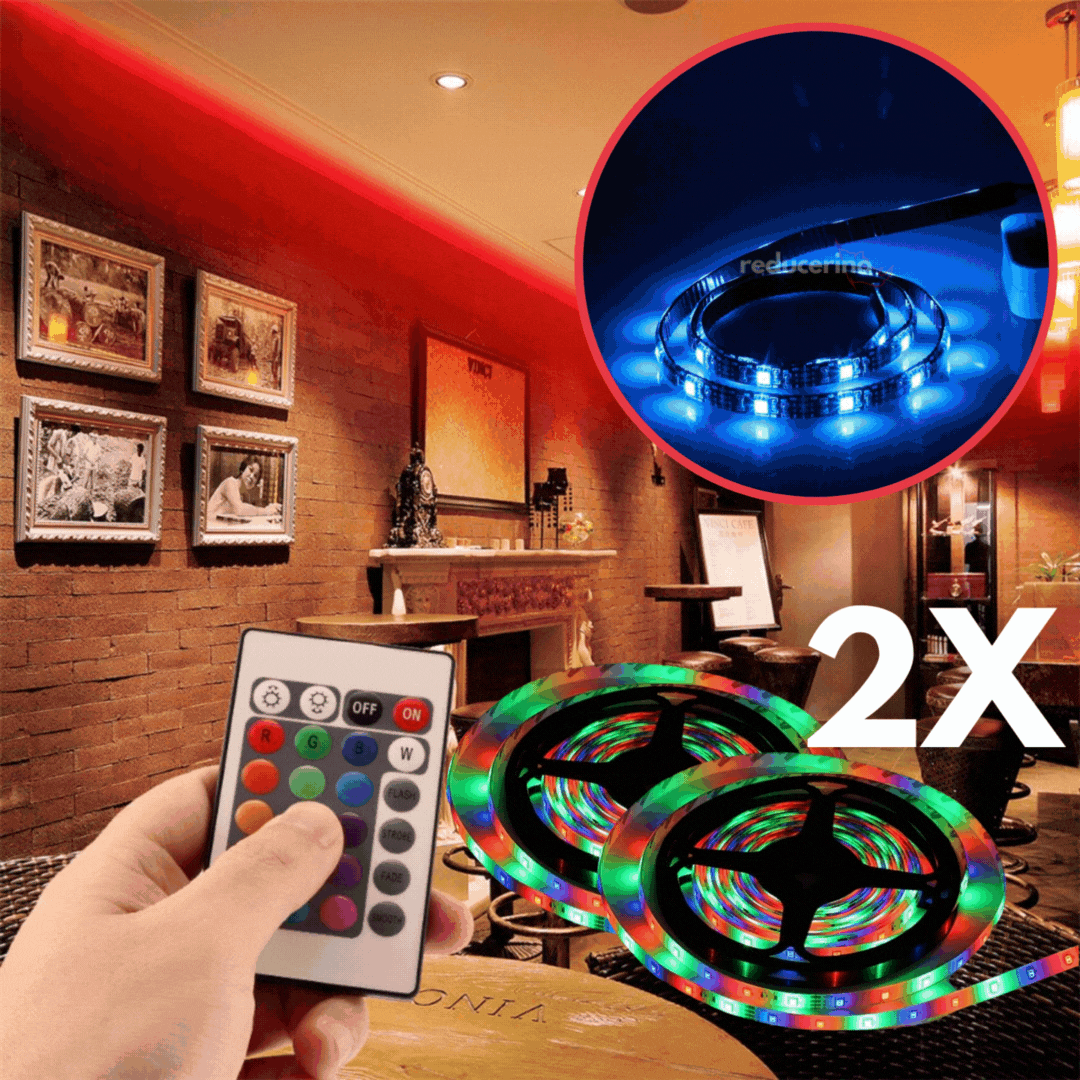 SET 2x Banda LED RGB - Lungime 2x5M=10M banda pentru iluminat