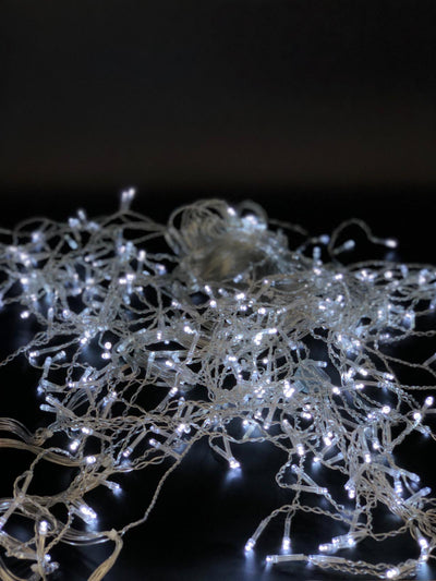 Instalatie Tip Perdea luminoasa cu 250 LED-uri pentru Craciun, 10M, cu multiple stiluri de iluminat