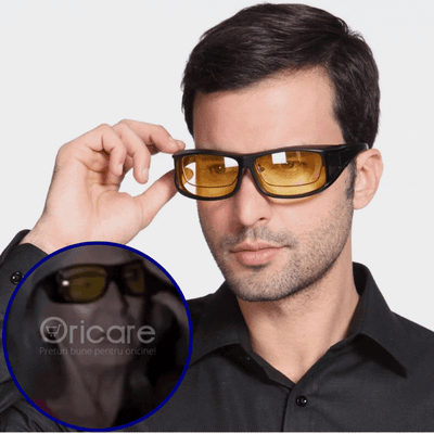 Set ochelari pentru condus noaptea si in ceata + ochelari de zi | Lentile clare si anti-reflexie | Confort si siguranta sporita pe drum