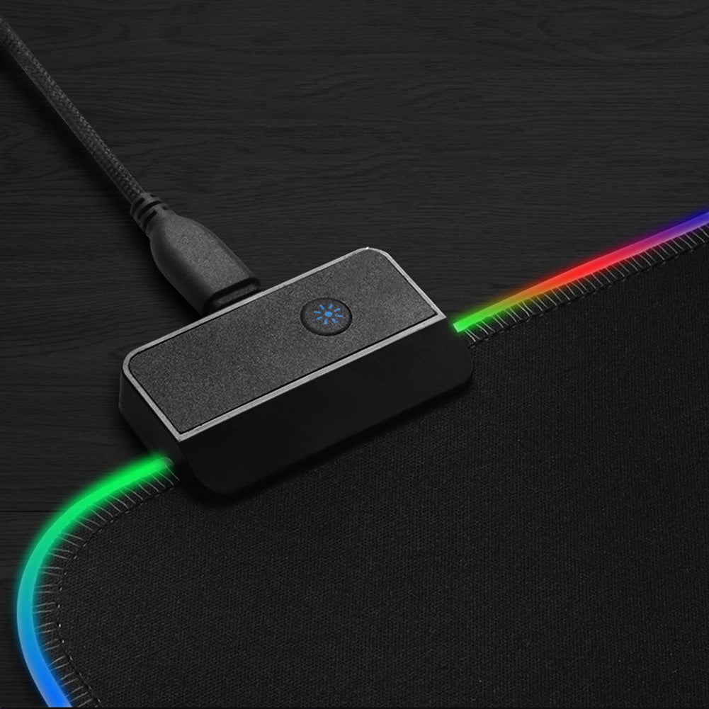 Mousepad cu iluminare LED RGB, 80 x 30 cm, Negru