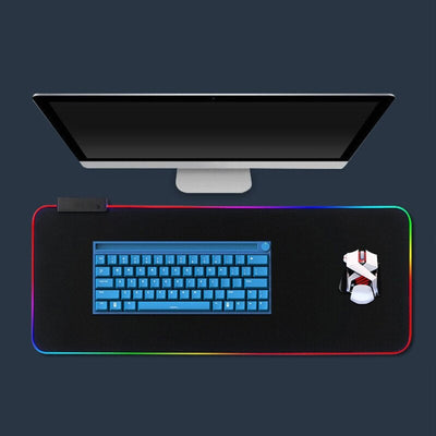 Mousepad cu iluminare LED RGB, 80 x 30 cm, Negru