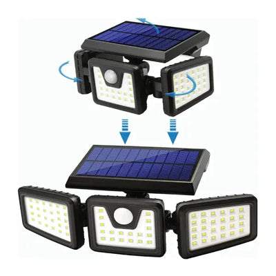 Proiector solar LED cu 3 capete LP-0008