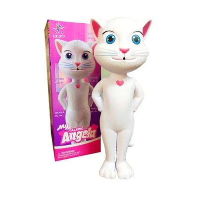 Jucarie interactiva pisica vorbitoare AngelaKitty | Raspunde la voce si canta | Distractie si invatare pentru copii, design adorabil si colorat